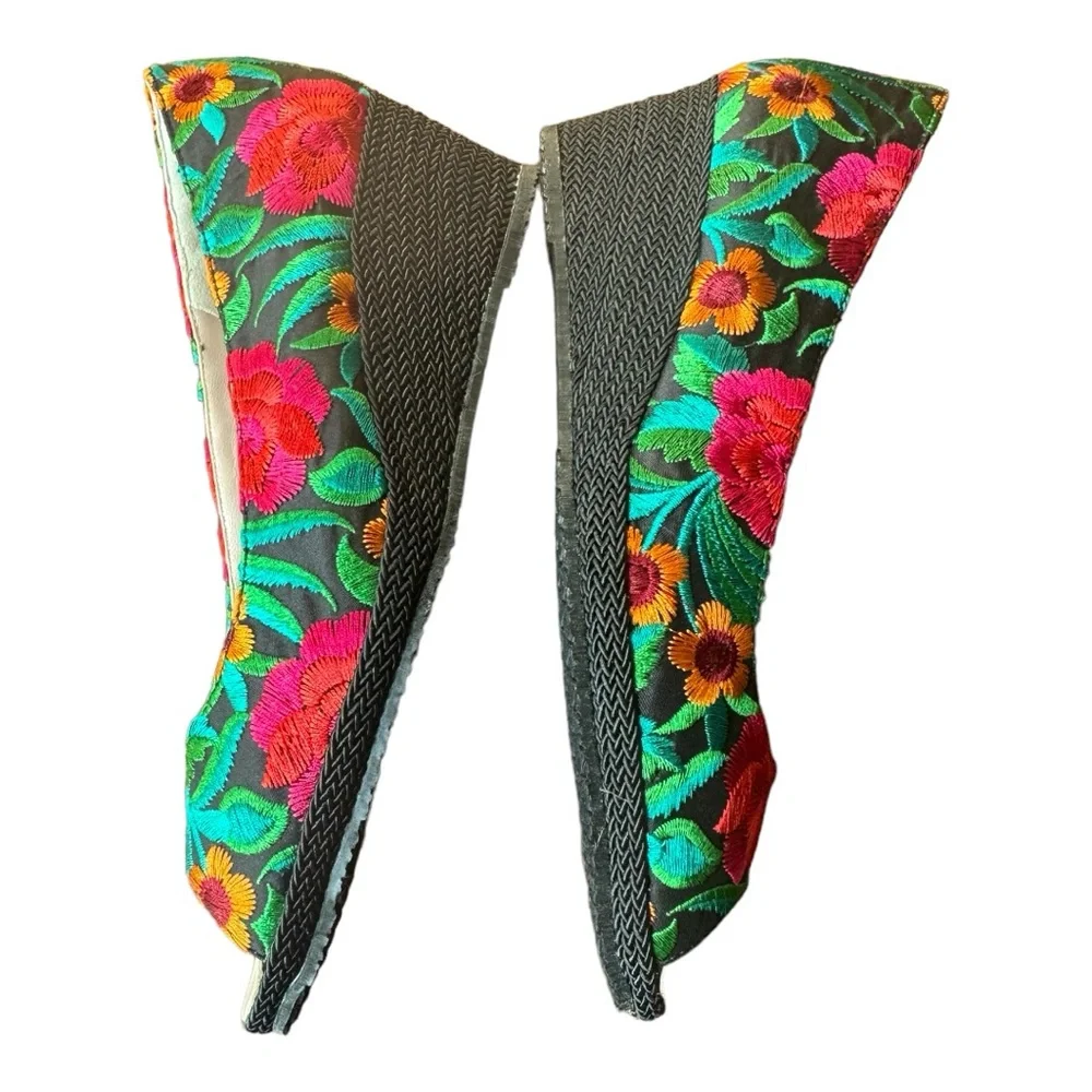 Sesto Meucci|Bali Takumi Floral Peep-Toe Wedge Espadrille Sandal.